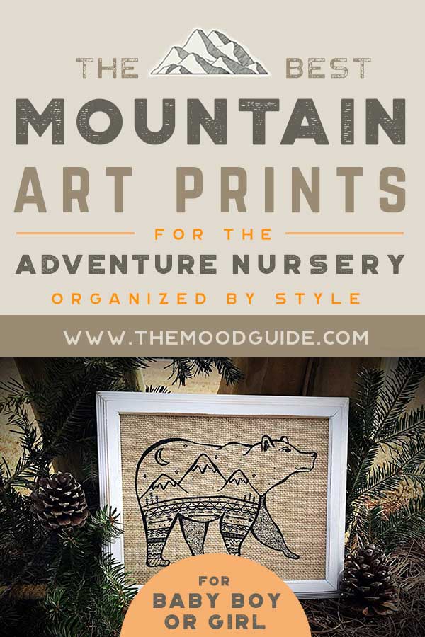 Mountain art prints for the adventure nursery