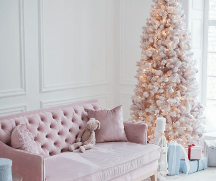 6ft pre lit pink christmas tree