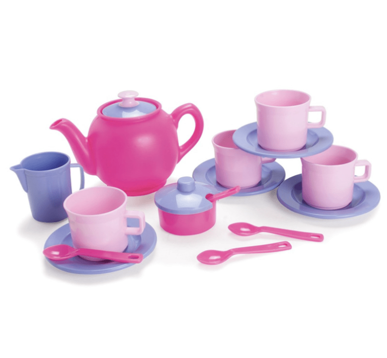 purple tea set toy