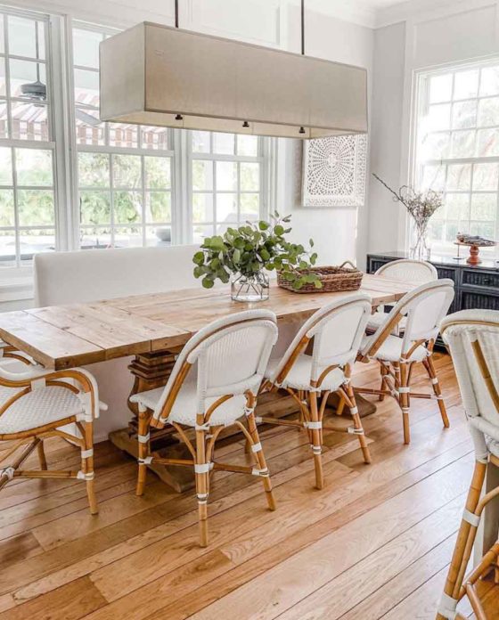 Boho-Scandi Rattan Dining Chairs to Create a Rustic Modern Table Set ...