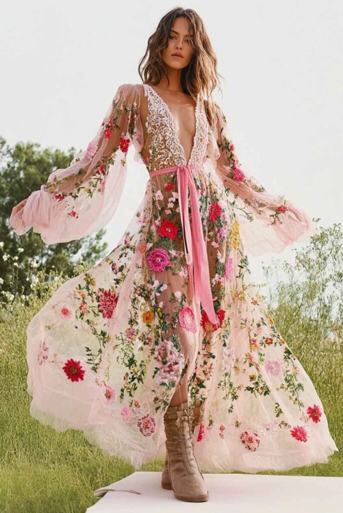 floral dress maxi outfit