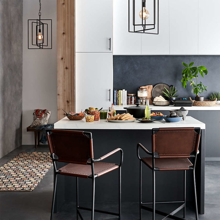 Leather Bar & Counter Stools To Complete Your Industrial Modern Farmhouse Vision