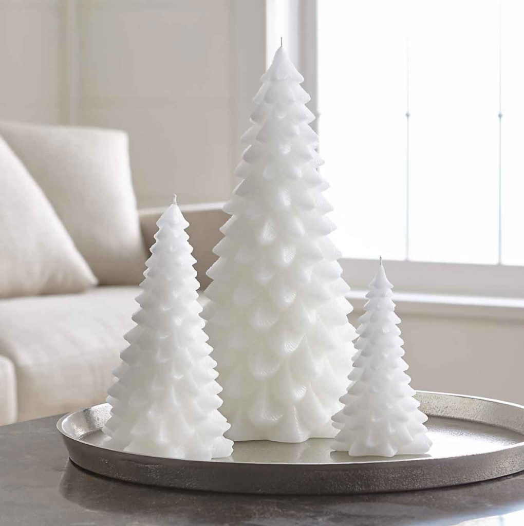 white christmas aesthetic candles