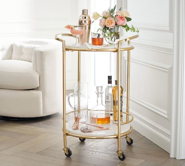 Gold Bar Carts For At-Home Glam After A Long Day
