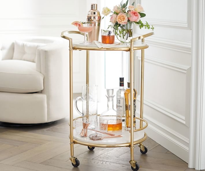 Gold Bar Carts For At-Home Glam After A Long Day