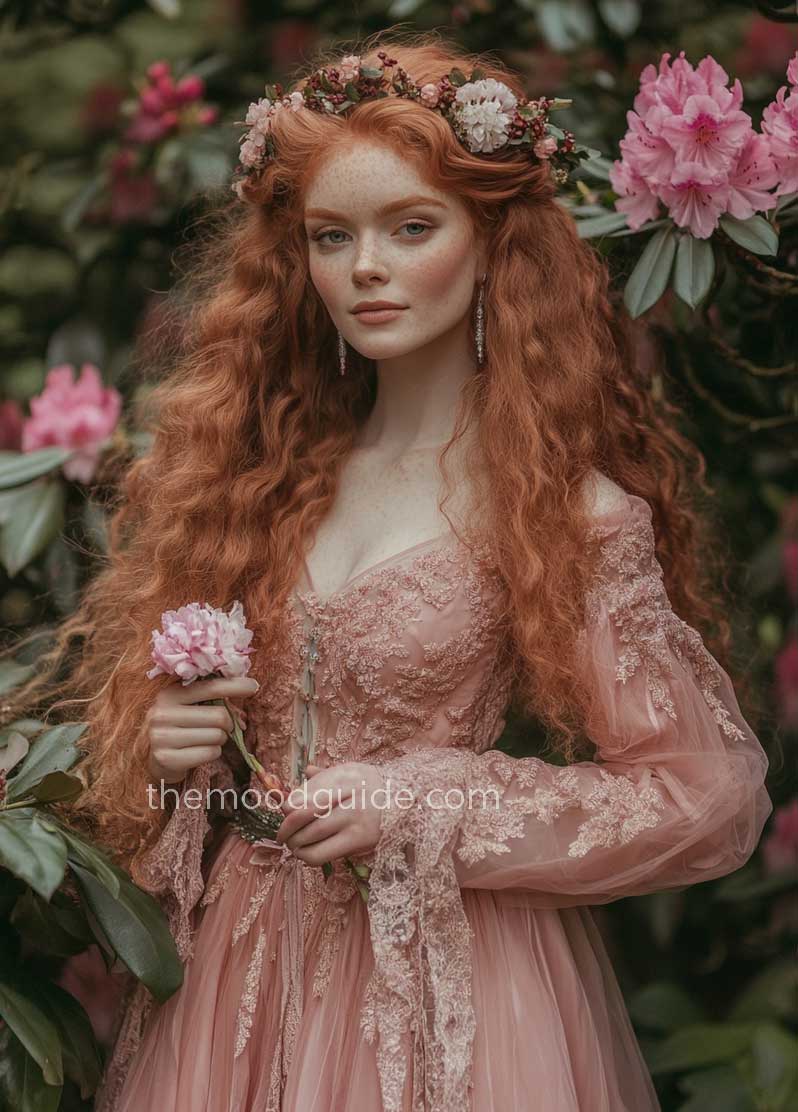 fairy hairstyle with flower crown