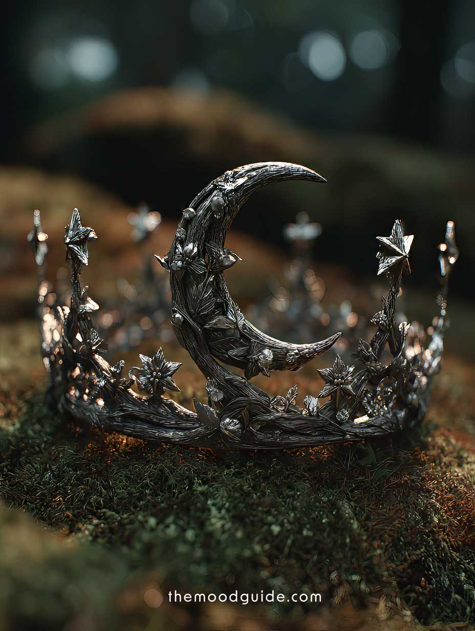 Artemis goddess aesthetic moon wild organic tiara