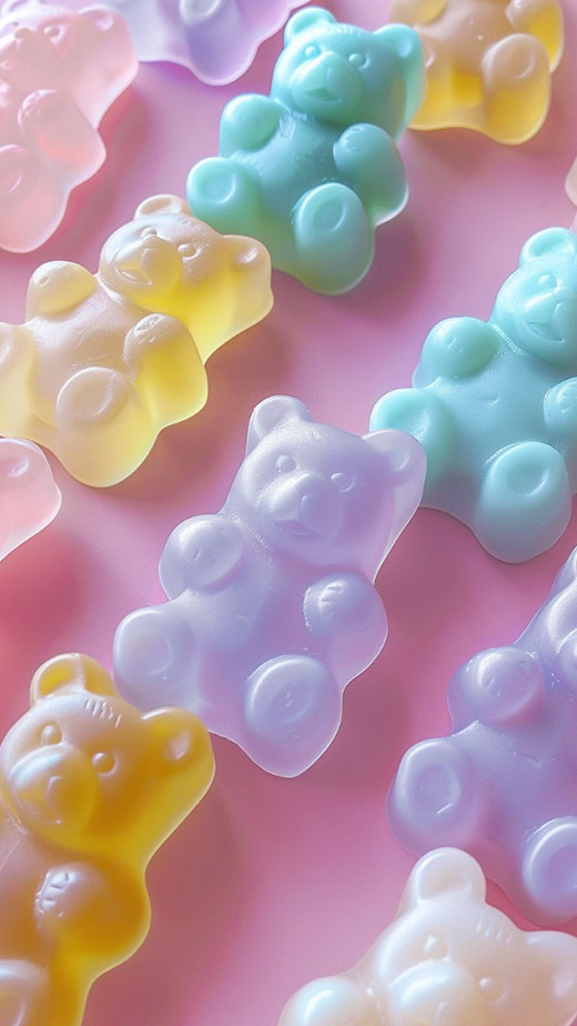gummy bear aesthetic wallpaper for iphone in pastel colors