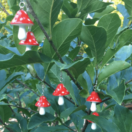 Mushroom Earrings For The Lovers Of Fairycore, Cottagecore & Enchanted Forest Aesthetic