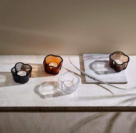 Aalto Tealight Glass Candleholder (Set of 2), Iittala