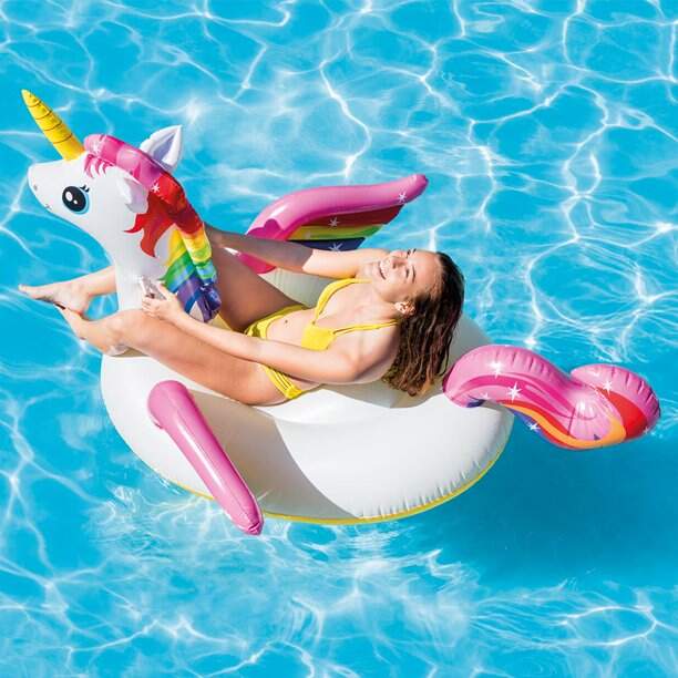 Unicorn Inflatable Ride-On Pool Float Intex