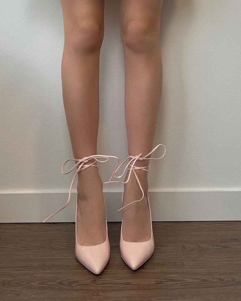 blush pink ballet aesthetic heels