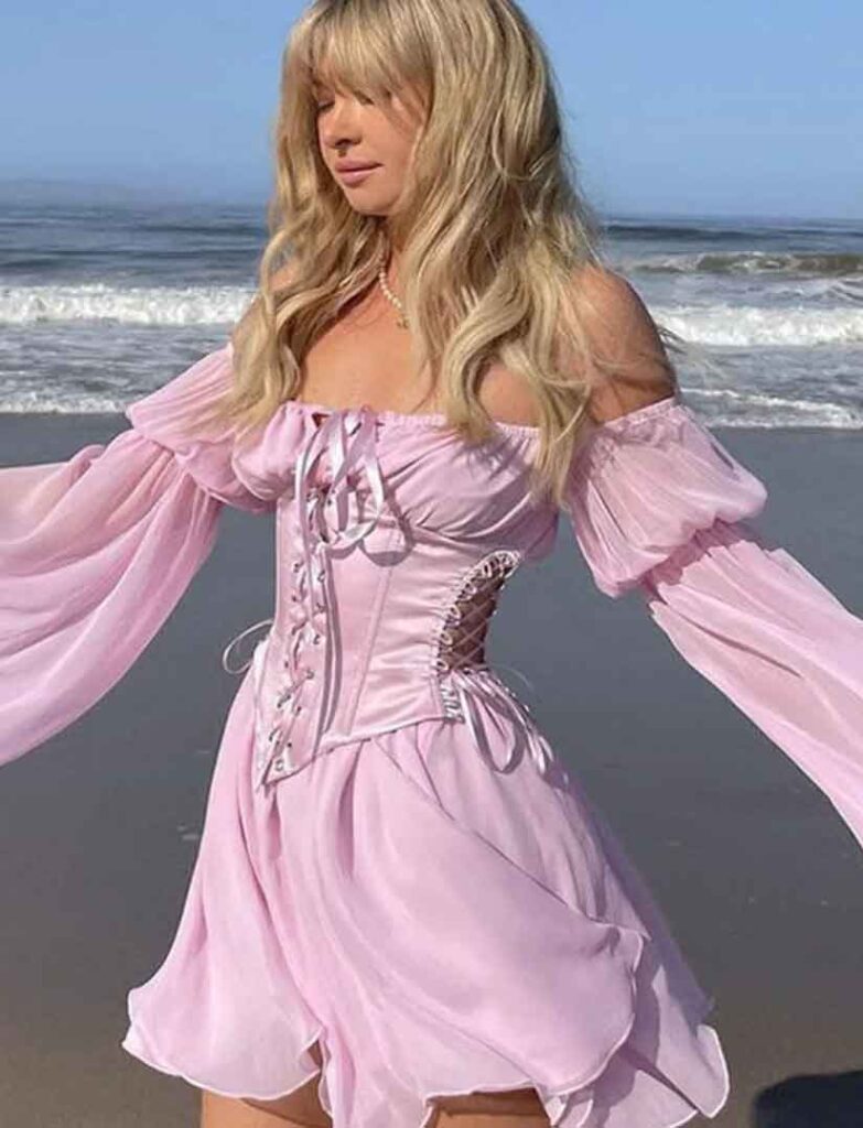 belt corset dress princess outfit