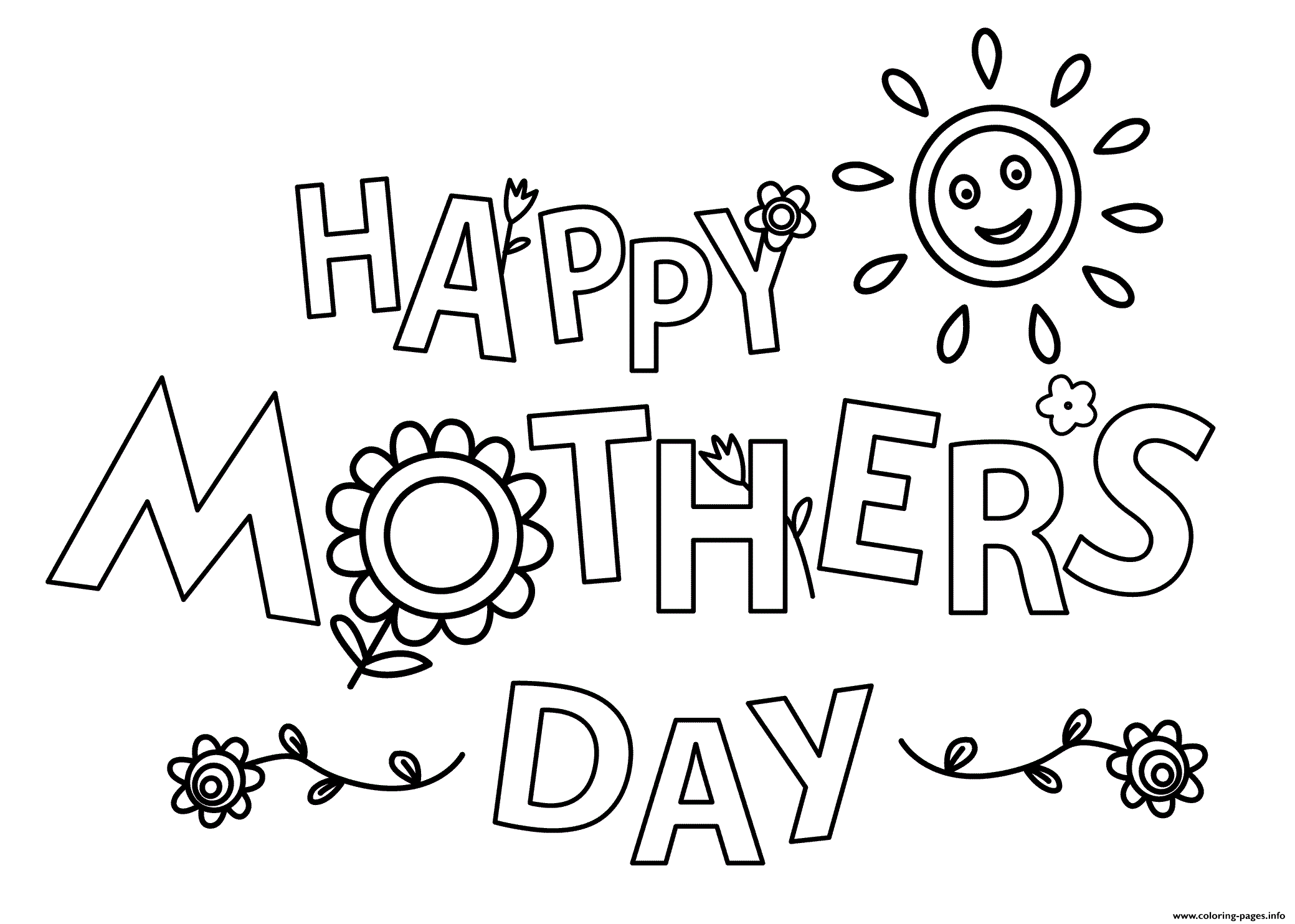 mothers day free coloring pages