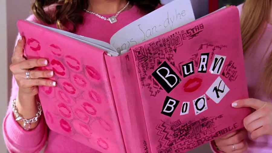pink aesthetic mean girls burn book