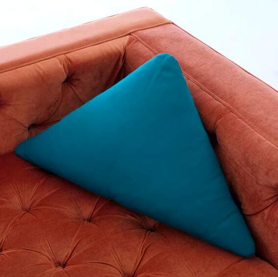 Modern Outdoor Throw Pillow in Triangle Shape