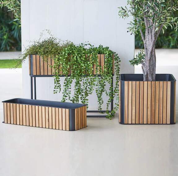 These Wooden Outdoor Planters Will Inspire Even Cactus Killers. I Promise It.