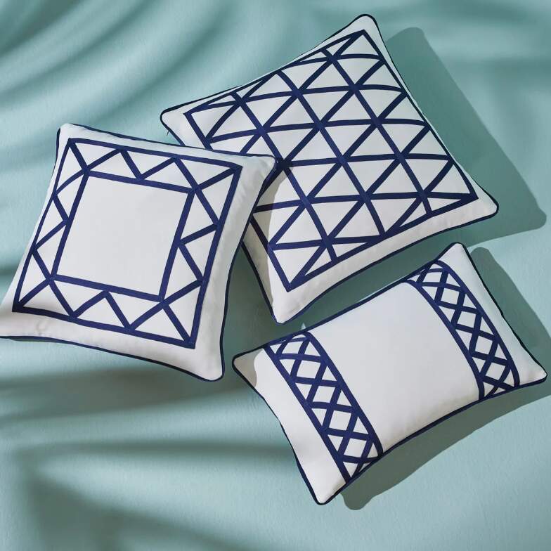 minimal geometric pillow outdoor