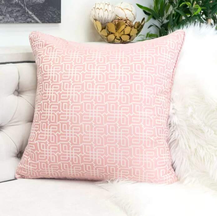Set of 2 Pink Outdoor Pillows