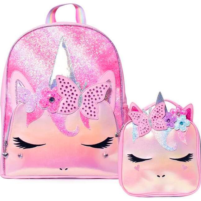 Miss Gwen Ombre Glitter Large Backpack And Lunch Bag Set, OMG Accessories