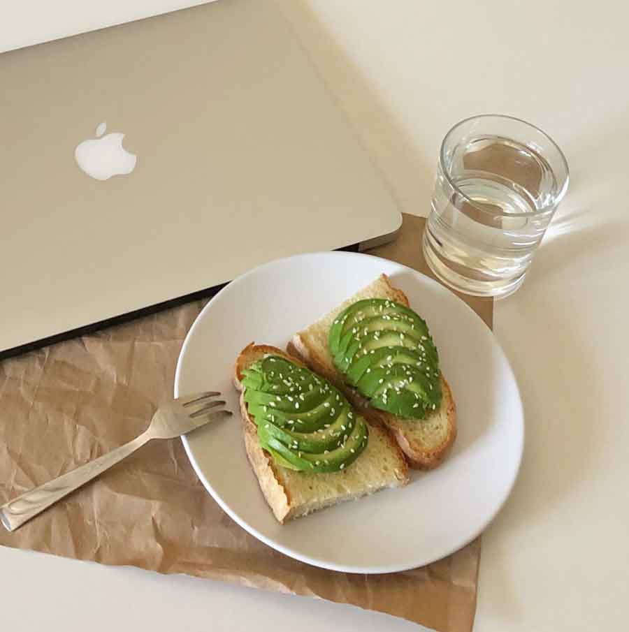 avocado simple esthetic breakfast