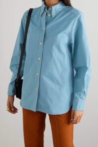 Oversized Soft Cotton Chambray Shirt, Isabel Marant