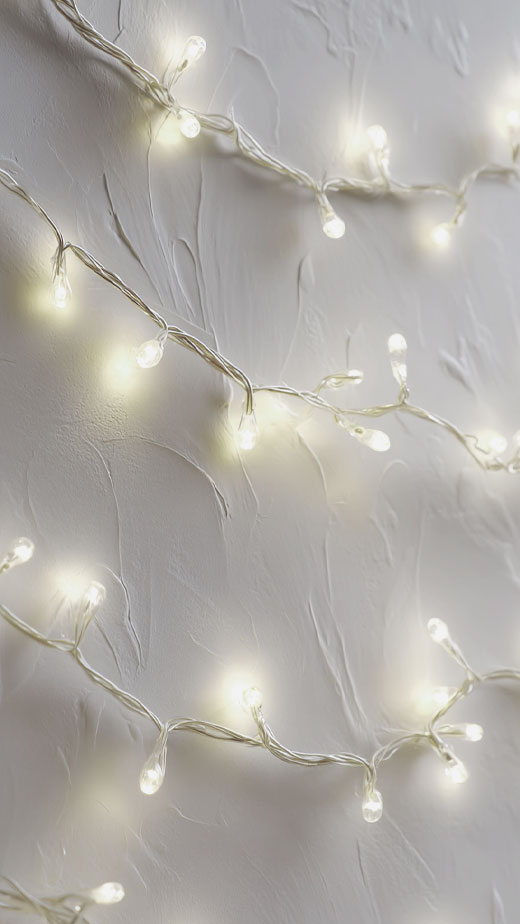 aesthetic white fairy lights phone wallpaper