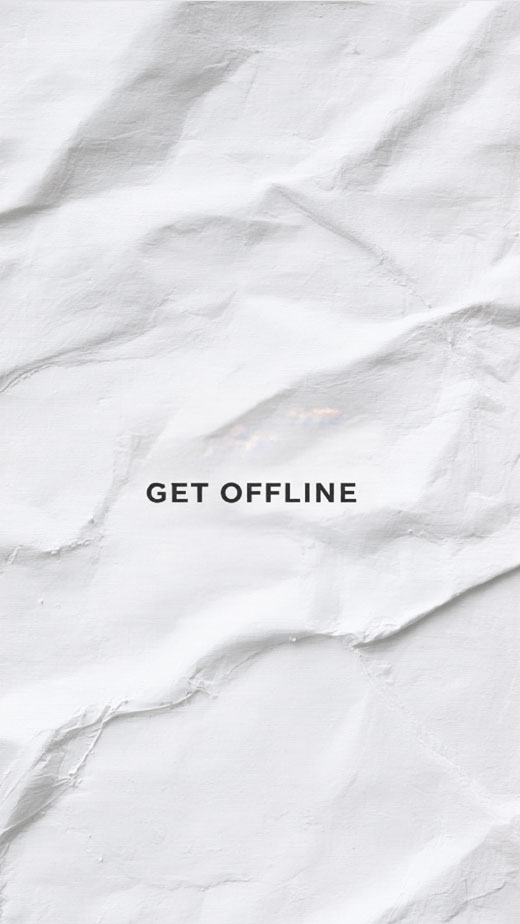 offline aesthetic wallpaper quote white