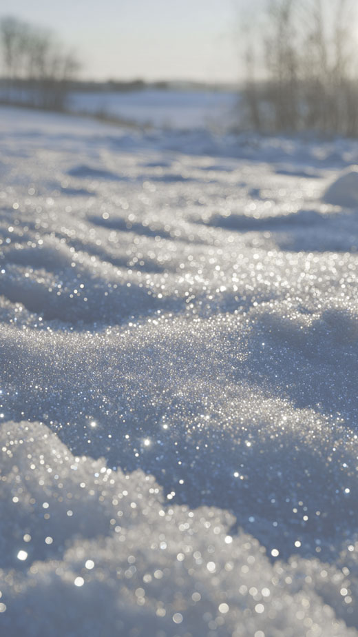 white glittery snow aesthetic wallpaper