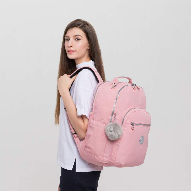 Large Pink Seoul Backpack 15"Laptop Sleeve kipling