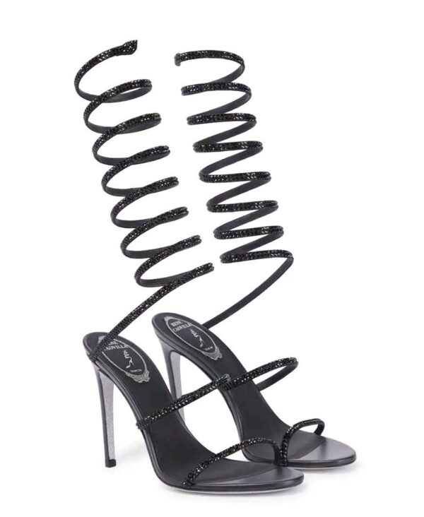 strappy black heels lace up