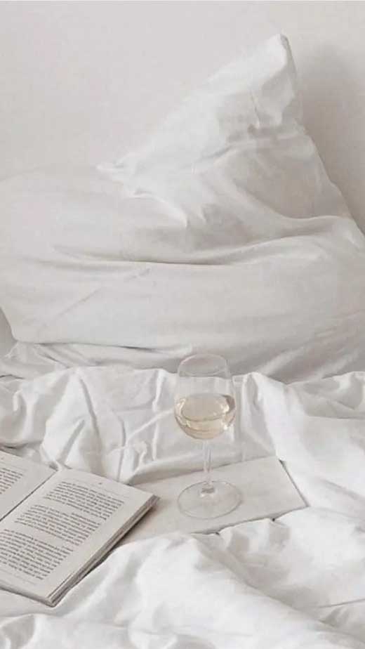 comfy bed white soft aesthetic wallpaper