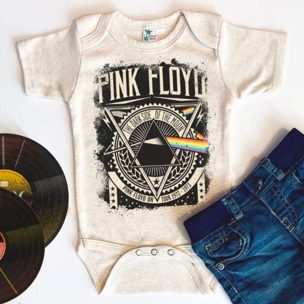 Hipster Baby Band Tee Bodysuit Pink Floyd