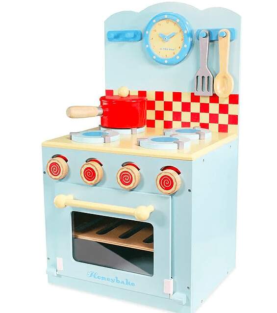Blue & Red Wooden Play Oven - Le Toy Van