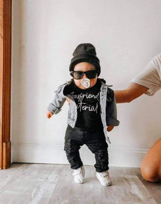 Graphic Black Hoodie For Baby