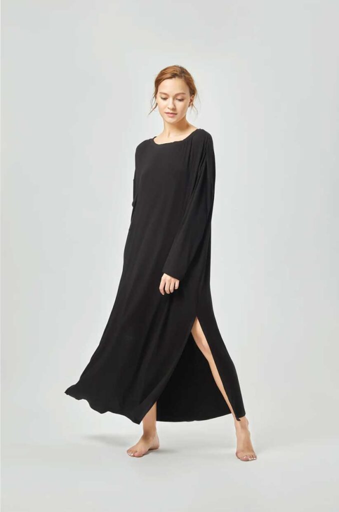 minimal modern black nightdress oversized witchy
