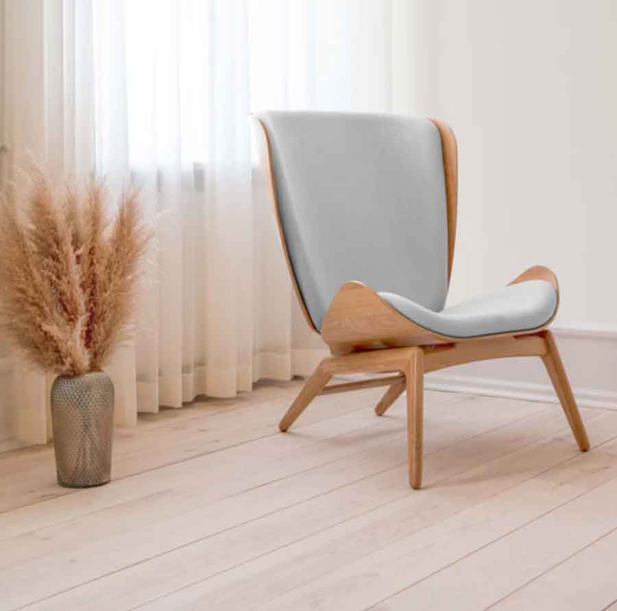 minimal modern aesthetic armchair danish design