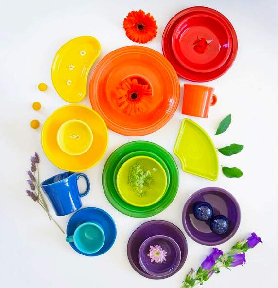 colorful mugs made in usa fiesta
