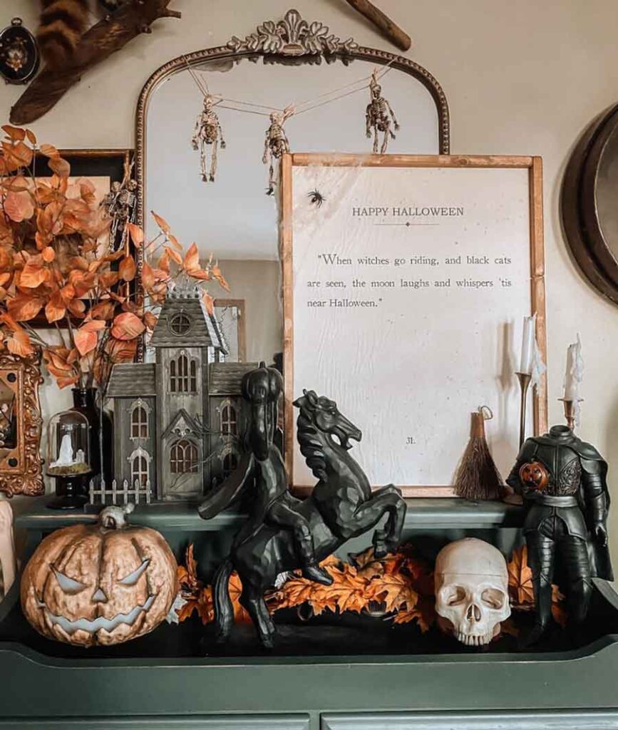 spooky chic halloween decorations living room haunted maison