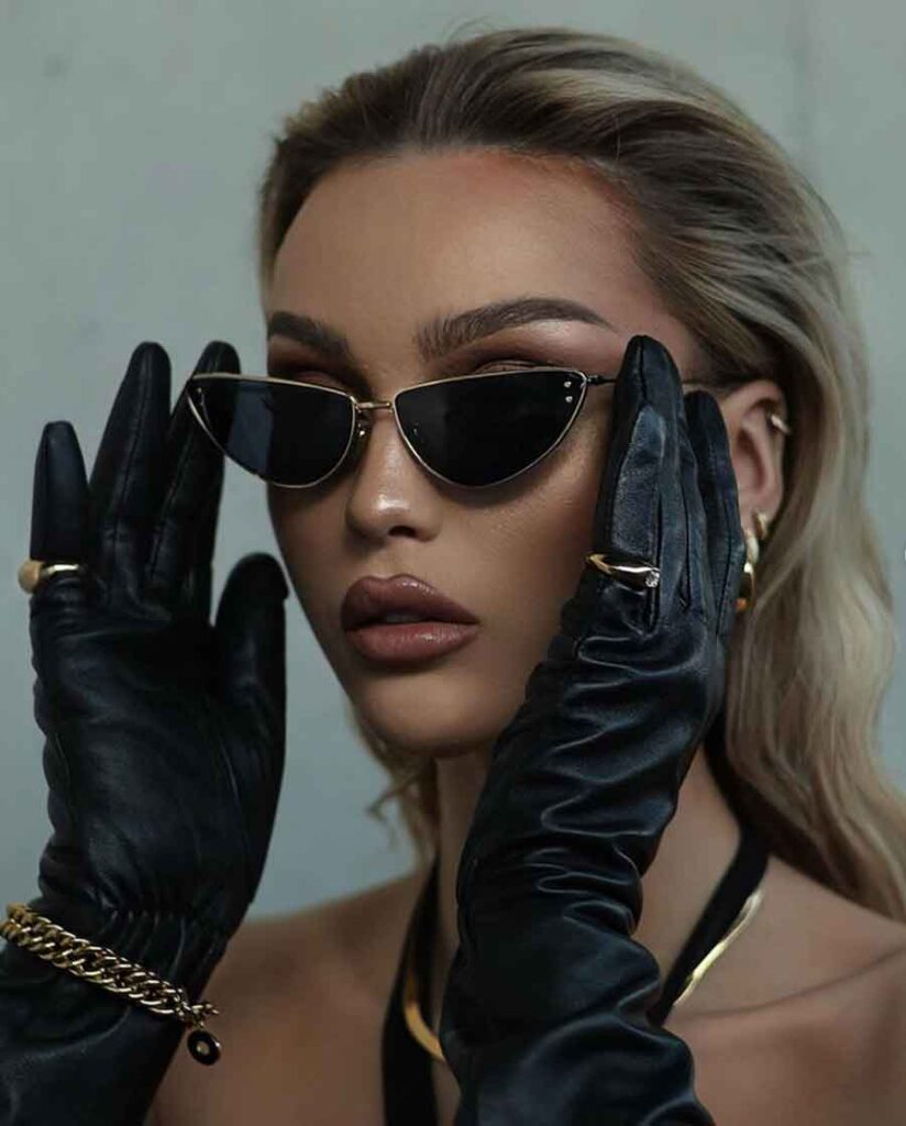 cat eye dior designer sunglasses black an and gold minimal aesthetic