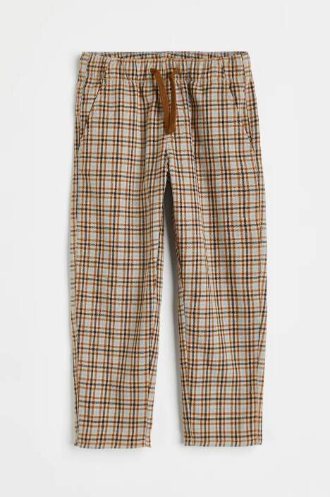 Gingham Checked Pull-On Pants For Babies