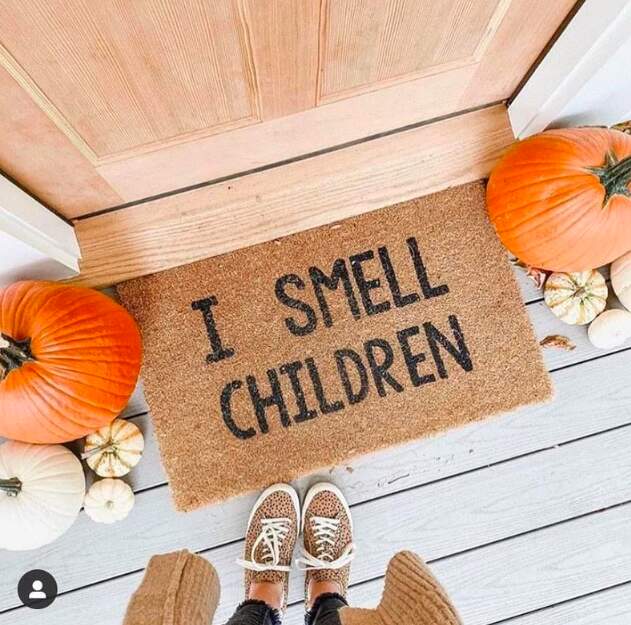 "I Smell Children" Halloween Decor Doormat