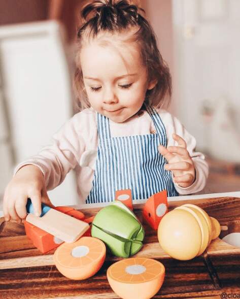 non toxic velcro play food fruits