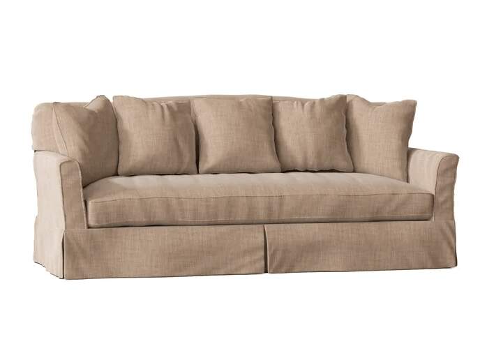 Large Slipcovered Sofa With Single Cushion Seat, by Birch Lane