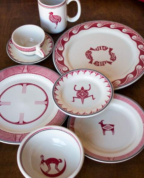 mimbreño pattern dinnerware made in usa