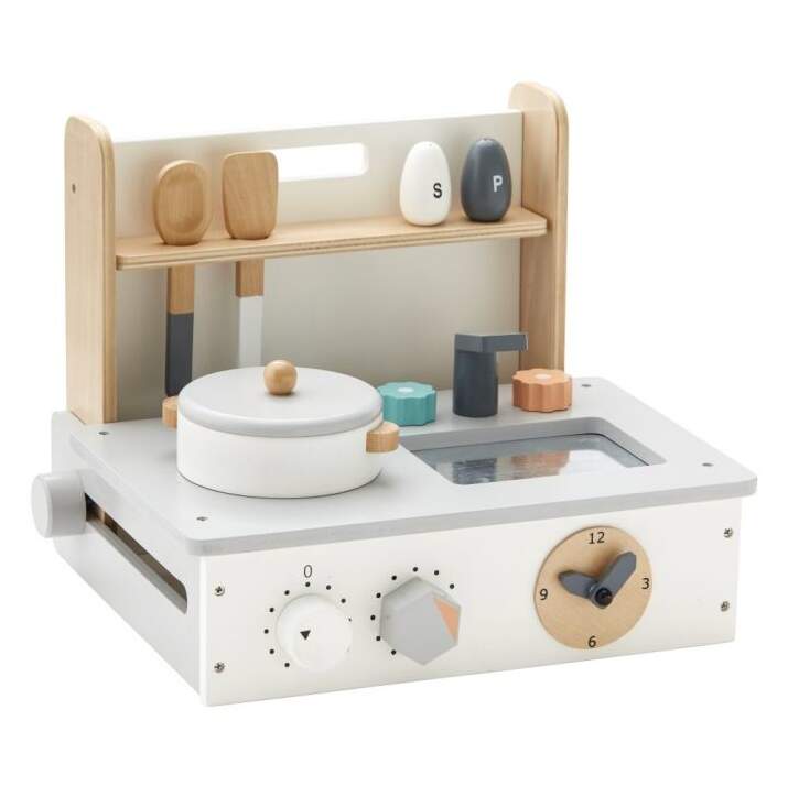 Foldable Minimalist Scandinavian Mini Wooden Play Kitchen - Kid's Concept