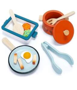 Recycled Wood Cookware Set, Age 3+