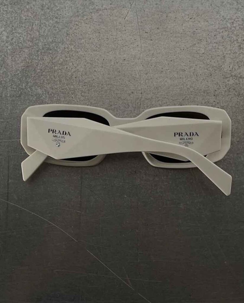 white prada designer sunglasses