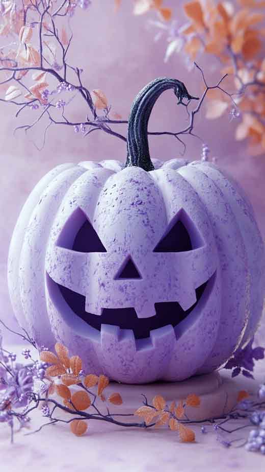 cute purple pumpkin halloween wallpaper for iphone