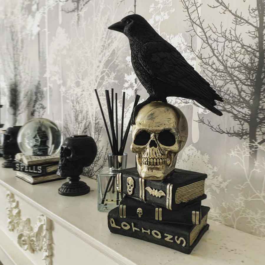 spooky chic halloween decorations goth crow